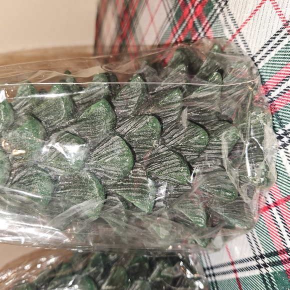 Set Of 2 8" Figural Festive Green Holiday Tree Candle - Picture 5 of 6